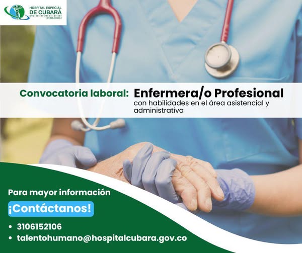 #ATENCIÓN | ¿Quieres ser parte de nuestro equipo? Nos encontramos en la búsqueda de una Enfermera/o Profesional