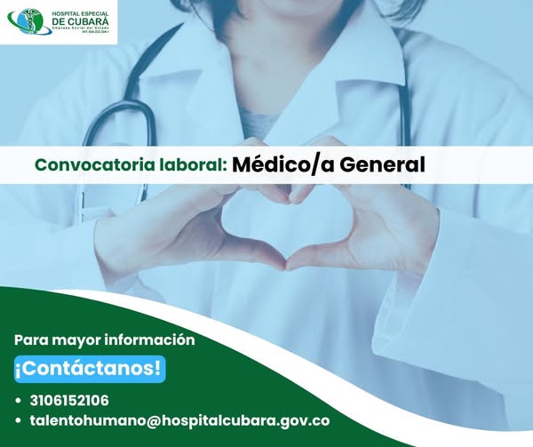 #ATENCIÓN | ¿Quieres ser parte de nuestro equipo?
Nos encontramos en la búsqueda de un profesional en Medicina General